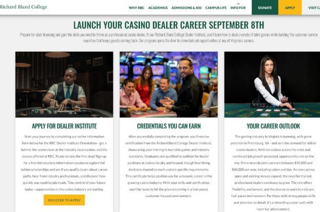 Live! Casino Virginia dealer school
